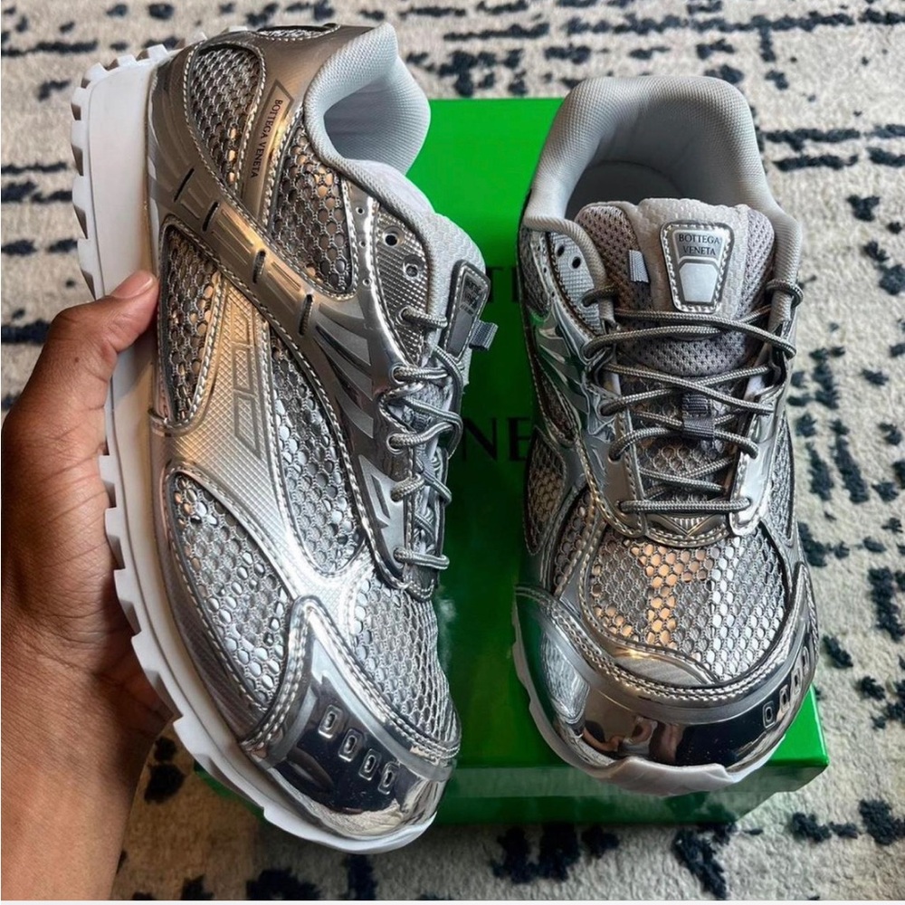 Bottega Veneta Silver Sneakers
